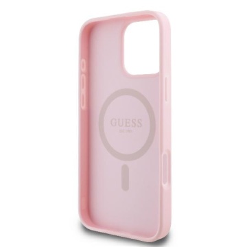 Husa iPhone 16 Pro Guess Peony Script MagSafe, GUHMP16LPGPYSP - Roz - Img 6