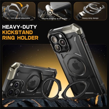 Husa iPhone 16 Pro Max Supcase Unicorn Beetle Defender - Negru - Img 4