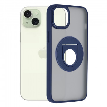 Husa MagSafe iPhone 15 Plus Techsuit Ghost Holder, Albastru Mat - Img 5