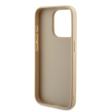 Husa originala Guess iPhone 15 Pro Max Saffiano Iridescent Script GUHCP15XPSAIRSD - Auriu - Img 5