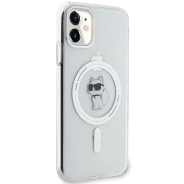 Husa pentru iPhone 11 - Karl Lagerfeld IML MagSafe (KLHMN61HLSCHH) - White Metal Choupette`s Head - Img 5