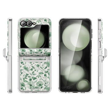 Husa pentru Samsung Galaxy Z Flip6 - I-Blason Cosmo - Green Floral - Img 3