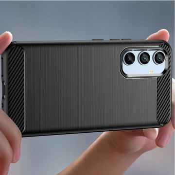 Husa Samsung Galaxy A54 Techsuit Carbon Silicone, Black - Img 2