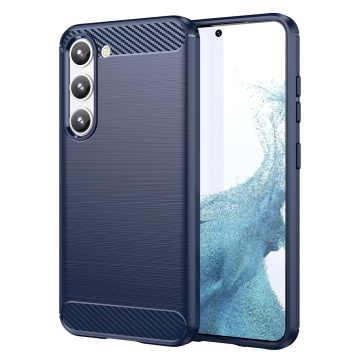 Husa Samsung Galaxy S23 Plus Techsuit Carbon Silicone, Blue - Img 1
