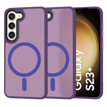 Husa Samsung Galaxy S23 Plus Techsuit HaloFrost MagSafe Series, Dark Violet - Img 1