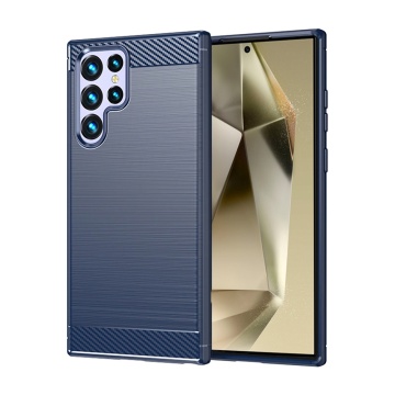 Husa Samsung Galaxy S24 Ultra Techsuit - Carbon Silicone, Albastru - Img 1