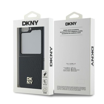 Husa Samsung Galaxy Z Flip6 - DKNY Leather Repeat Pattern Stack Logo (DKHCZF6PSHRPSK) - Black - Img 6
