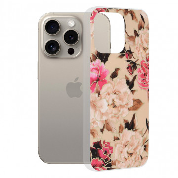 Husa Techsuit Iphone 15 Pro Max Marble Series - Rose Nude - Img 1