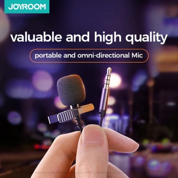 Microfon lavaliera JoyRoom, cu cablu Jack 2m, JR-LM1 - Negru - Img 2
