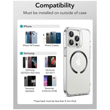 [Pachet 2x] Adaptor incarcare wireless pentru MagSafe ESR HaloLock - Negru/Argintiu - Img 6