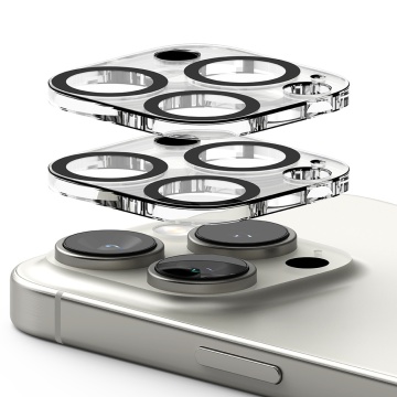 [Pachet 2x] Folie sticla camera iPhone 16 Pro Max Ringke Camera Protector - Transparent - Img 4