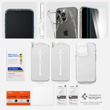 [Pachet 360°] Husa + 2x folie iPhone 14 Pro Spigen Crystal Pack, Clear - Img 6