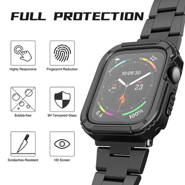 [Pachet 360°] Husa + folie Apple Watch 1 / 2 / 3 (38mm) Lito Armor S+ - Albastru - Img 3