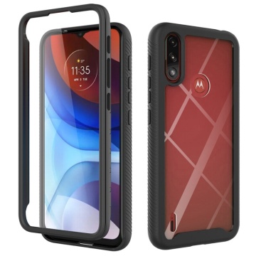 Pachet 360° Husa + Folie Motorola Moto E7i Power Techsuit Defense - Negru - Img 1