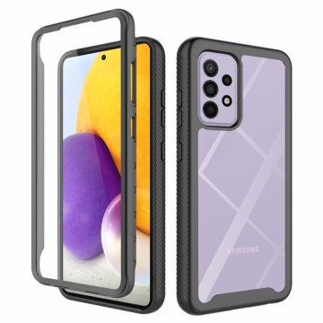 Pachet 360° Husa + folie Samsung Galaxy A72 4G Techsuit Defense - Negru - Img 1