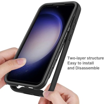Pachet 360°] Husa + folie Samsung Galaxy S23 FE Techsuit Defense, Black - Img 3