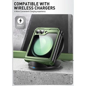 [Pachet 360°] Husa + folie Samsung Galaxy Z Flip6 I-Blason Armorbox - Verde - Img 3
