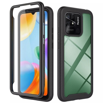 Pachet 360° Husa + folie Xiaomi Redmi 10C Techsuit Defense - Negru - Img 1