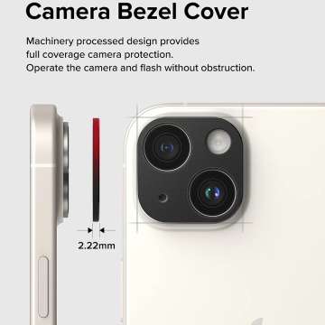 Protectie camera iPhone 15 Ringke Camera Styling, Negru - Img 2