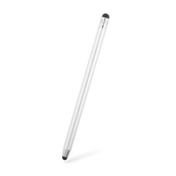Stylus pen Techsuit, 2in1 universal, Android, iOS, aluminiu, JC01 - Alb - Img 1
