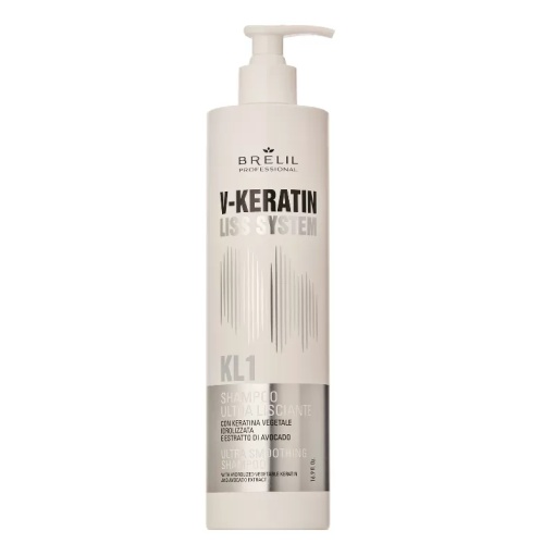 Изглаждащ кератинов шампоан Brelil V-Kertin Liss System KL1 Ultra Smoothing Shampoo
