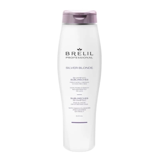 Анти- жълт шампоан за руса коса Brelil Silver Blonde Shampoo for Blondes