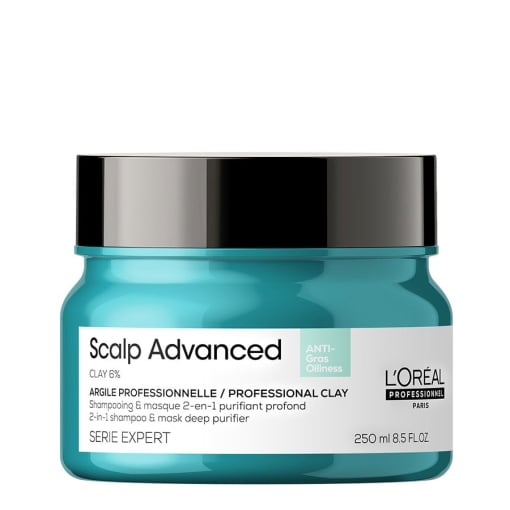 L'Oréal Scalp Advanced Anti-Oiliness 2-In-1 Deep Purifier Clay - грижа 2 в 1 шампоан и маска за скалп, склонен към омазняване