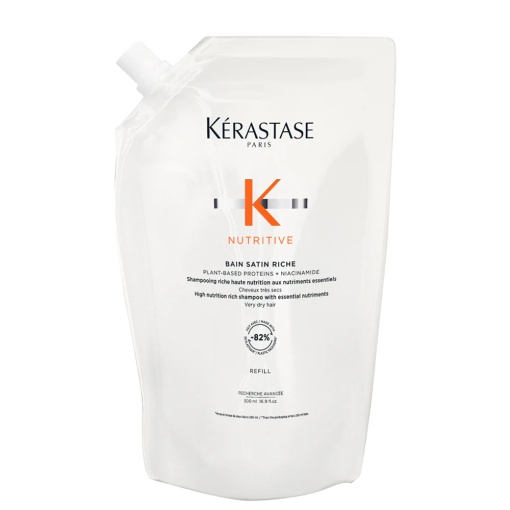 Nutritive Bain Satin Riche Shampoo Refill Пълнител за интензивно подхранващ шампоан за много суха коса 500 мл + ПОДАРЪК