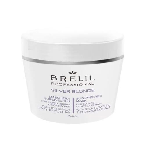 Анти- жълта маска за руса коса Brelil Silver Blonde Mask for Blondes