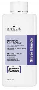 Анти- жълт шампоан за руса коса Brelil Silver Blonde Shampoo for Blondes