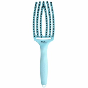 Olivia Garden FINGER BRUSH COMBO FALL - професионална четка за коса - синьо - Img 1