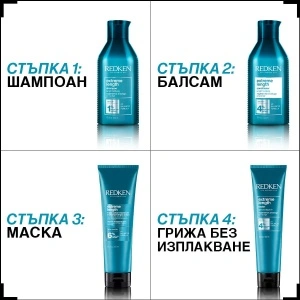 Redken Extreme Length Triple Action Treatment Mask - подхранваща маска за коса - Img 7