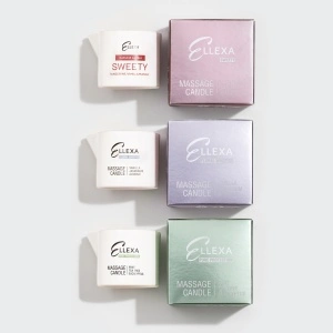 ELLEXA Комплект от 3 бр. масажни свещи – SWEETY, FLORAL WHISPER и PURE PROTECTION