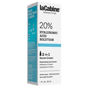 Monoactives 20% Hyaluronic Acid Solution 2-in-1 Serum Cream Серум-крем за лице за хидратация с 20% хиалуронова киселина 30 мл - Img 2