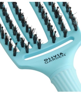 Olivia Garden FINGER BRUSH COMBO FALL - професионална четка за коса - синьо - Img 3