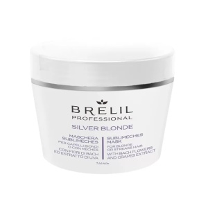 Анти- жълта маска за руса коса Brelil Silver Blonde Mask for Blondes