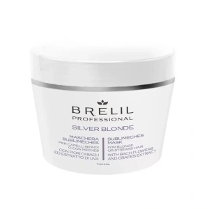 Анти- жълта маска за руса коса Brelil Silver Blonde Mask for Blondes