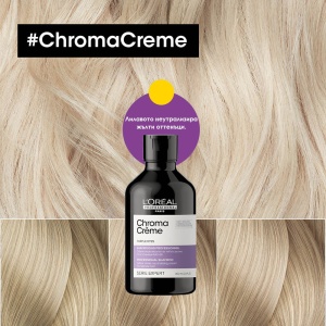 L'Oréal Chroma Crème Purple - неутрализиращ шампоан за руса и платинено руса коса - Img 4