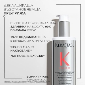 Kerastase Premiere Concentre Decalcifiant Ultra-Reparateur - декалцираща възстановяваща пре-грижа за увредена коса 250 ml - Img 3