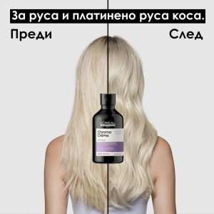 L'Oréal Chroma Crème Purple - неутрализиращ шампоан за руса и платинено руса коса - Img 5