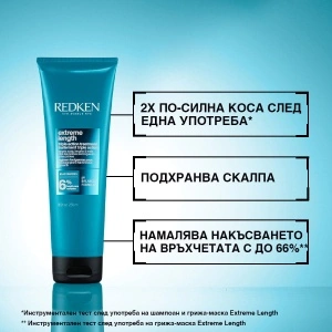 Redken Extreme Length Triple Action Treatment Mask - подхранваща маска за коса - Img 2