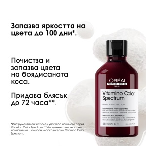 Vitamino Color Spectrum Shampoo Шампоан за боядисана коса 300 мл - Img 2