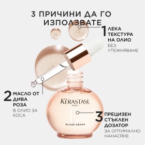 Gloss Absolu Glaze Drops Hair Oil Луксозно олио за блясък 45 мл - Img 3