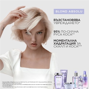 Kerastase Blond Absolu 2% Pure Hyaluronic Acid Serum - серум за изсветлена коса и скалп - Img 4