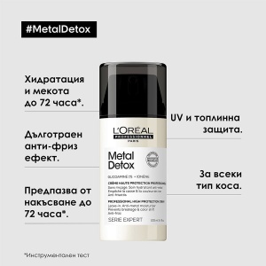 L'Oréal Metal Detox Leave-In Hair Cream - концентриран крем за коса - Img 2