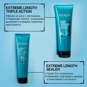 Redken Extreme Length Triple Action Treatment Mask - подхранваща маска за коса - Img 3