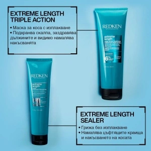 Redken Extreme Length Triple Action Treatment Mask - подхранваща маска за коса - Img 3