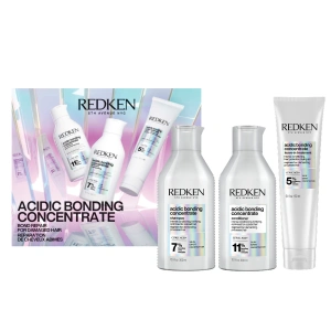 Лимитирана подаръчна кутия Acidic Bonding Concentrate за възстановяване на увредена и боядисана коса.