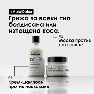 L'Oréal Metal Detox Anti-deposit Protector Mask - предпазваща маска за коса - Img 3