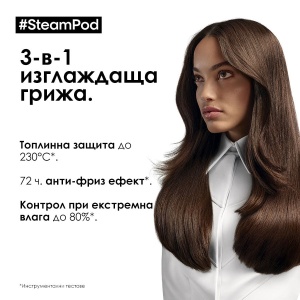 L'Oréal SteamPod Smoothing Treatment - 3-в-1 изглаждаща грижа за коса без изплакване - Img 2